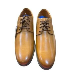 Clarks Men's,‎ Whiddon Plain Toe Oxford Size 9 W Dark Tan Leather